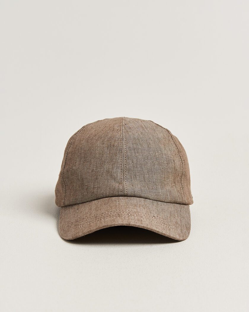 Wigéns Baseball Linen Cap Light Brown – Braun