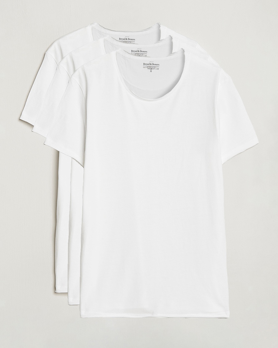 Bread & Boxers 3-pack Crew Neck Relaxed White