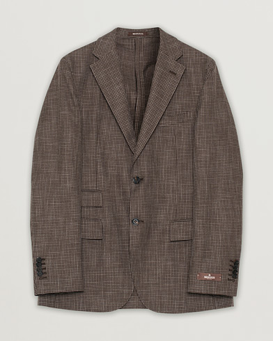 Morris Heritage Keith Cotton/Wool Dogtooth Blazer Brown