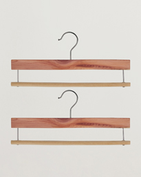  2-Pack Cedar Wood Trouser Hangers 