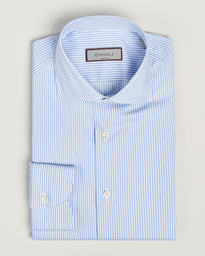  Slim Fit Cotton/Stretch Shirt Light Blue Stripe