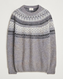  Wool/Cashmere Norwegian Sweater Grey