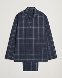  Urban Checked Pyjama Set Dark Blue