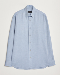  Cotton/Cashmere Flannel Shirt Light Blue