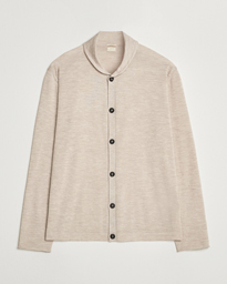  Cashmere Shawl Collar Cardigan Beige