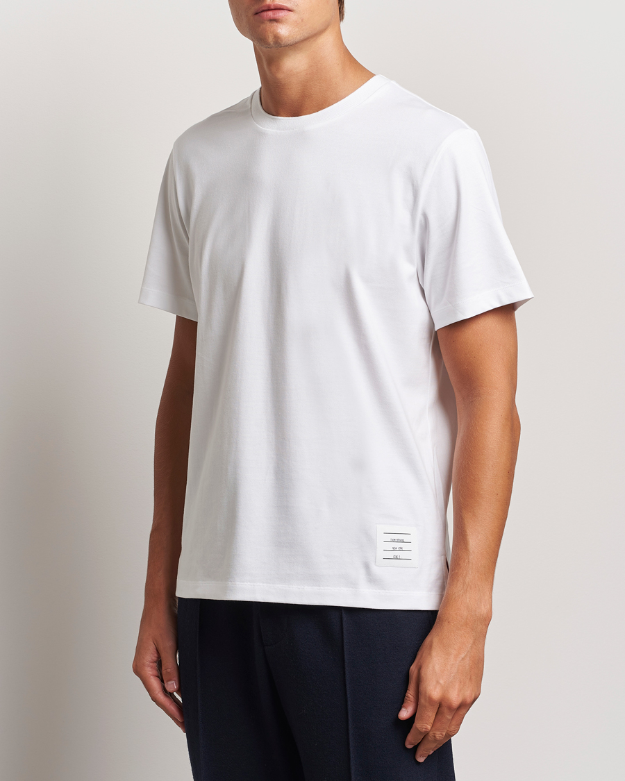 Herren | Weiße T-Shirts | Thom Browne | Relaxed Fit Short Sleeve T-Shirt White