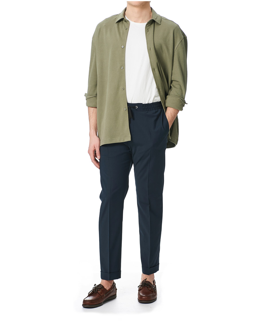 Herren | Pullover | Samsøe Samsøe | Samsøe & Samsøe Abuto Cotton Piquet Shirt Deep Lichen Green