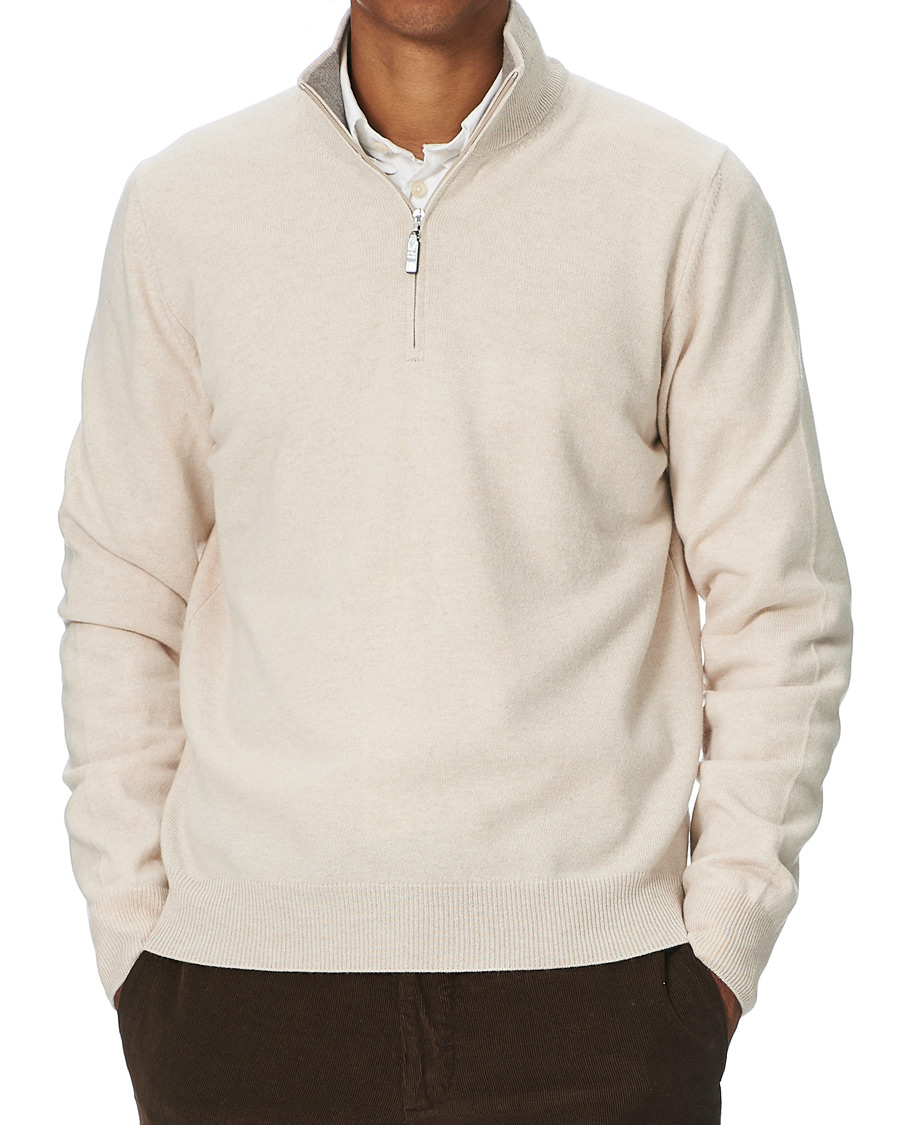 Herren |  | Gran Sasso | Wool/Cashmere Half Zip Cream