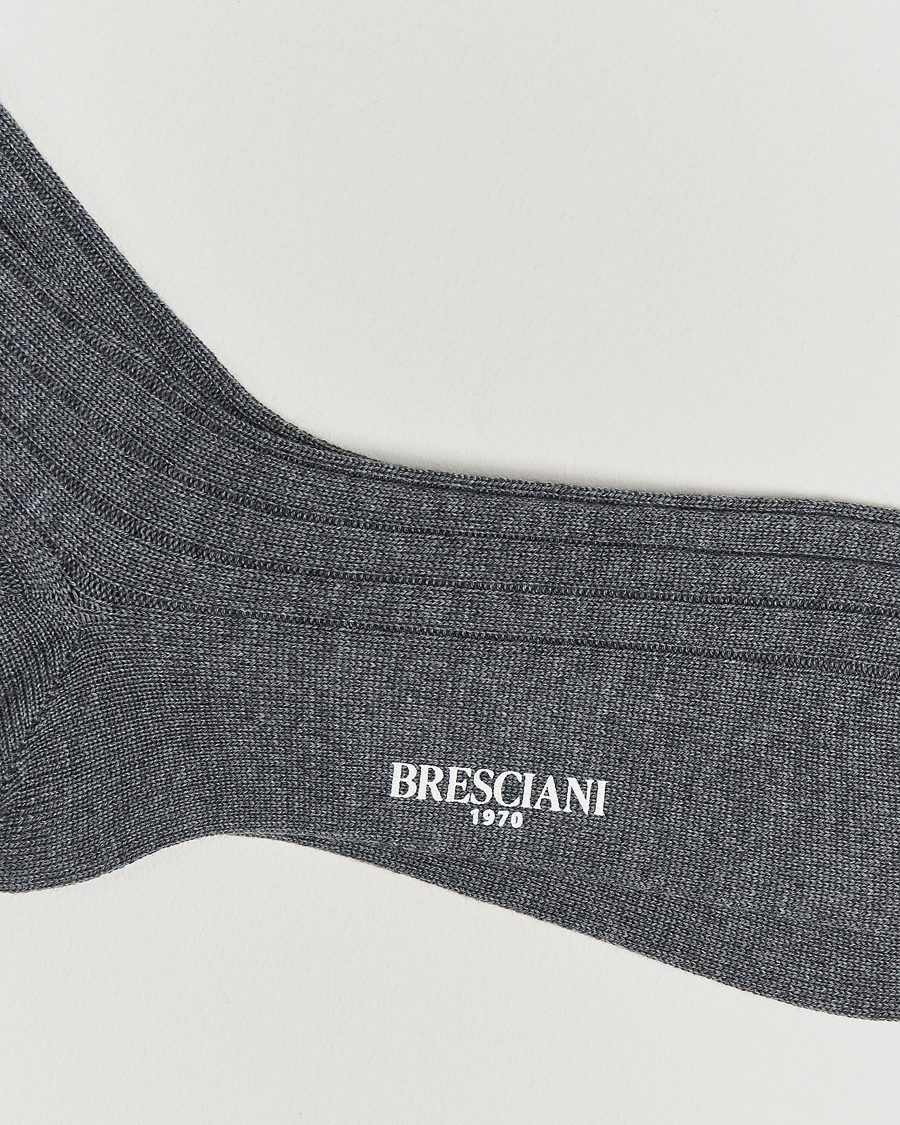 Herren |  | Bresciani | Wool/Nylon Heavy Ribbed Socks Grey