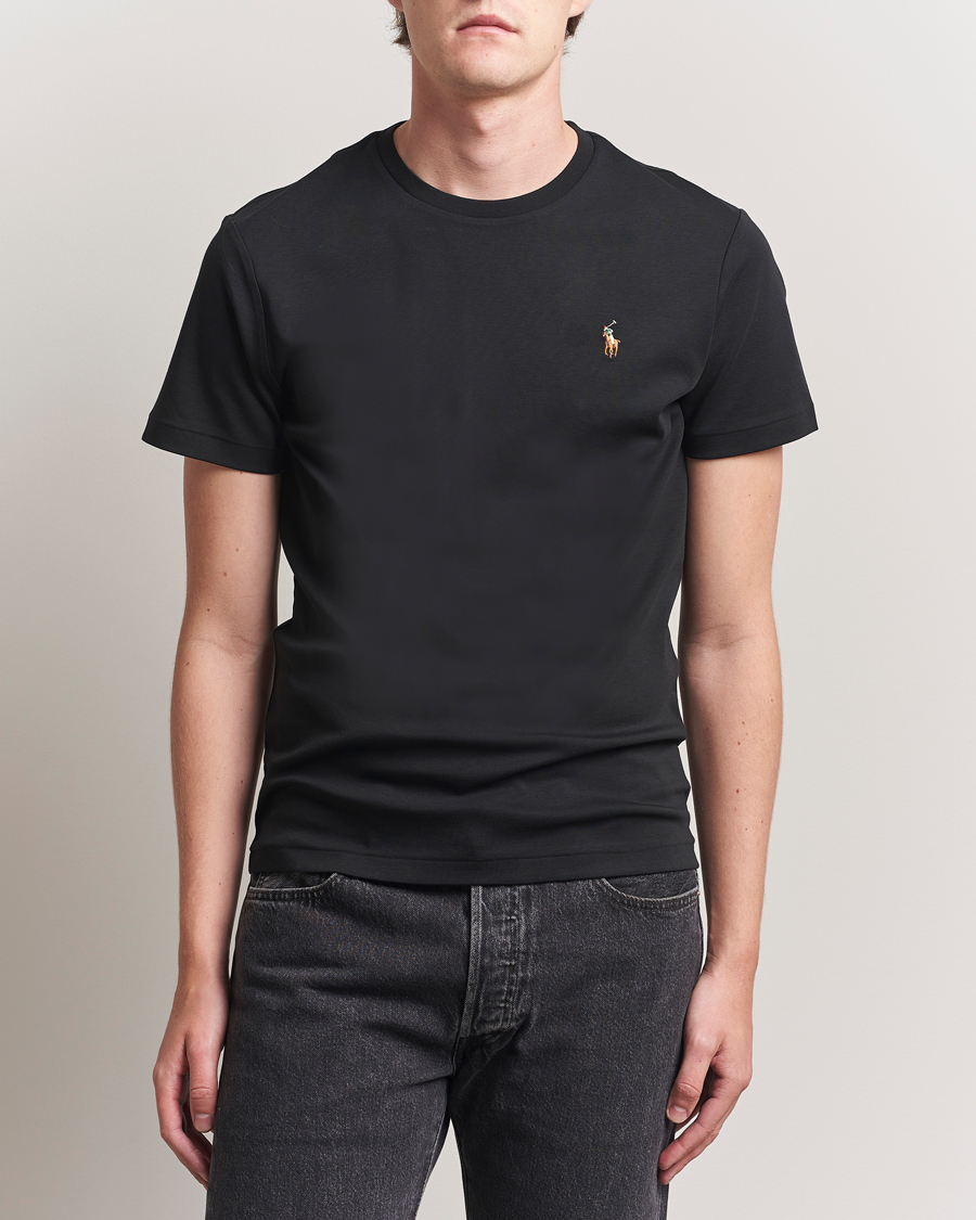 Herren | T-Shirts | Polo Ralph Lauren | Luxury Pima Cotton Crew Neck T-Shirt Black
