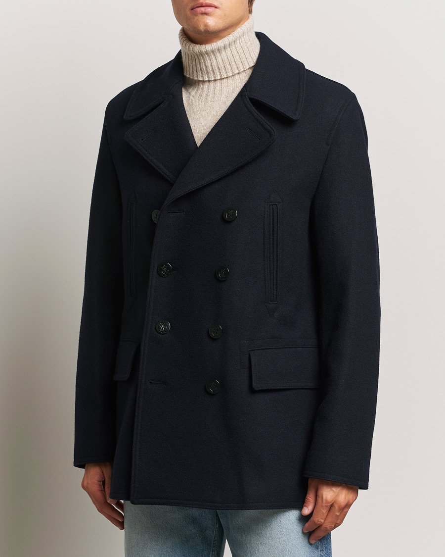 Herren | Gloverall | Gloverall | Churchill Reefer Peacoat Navy