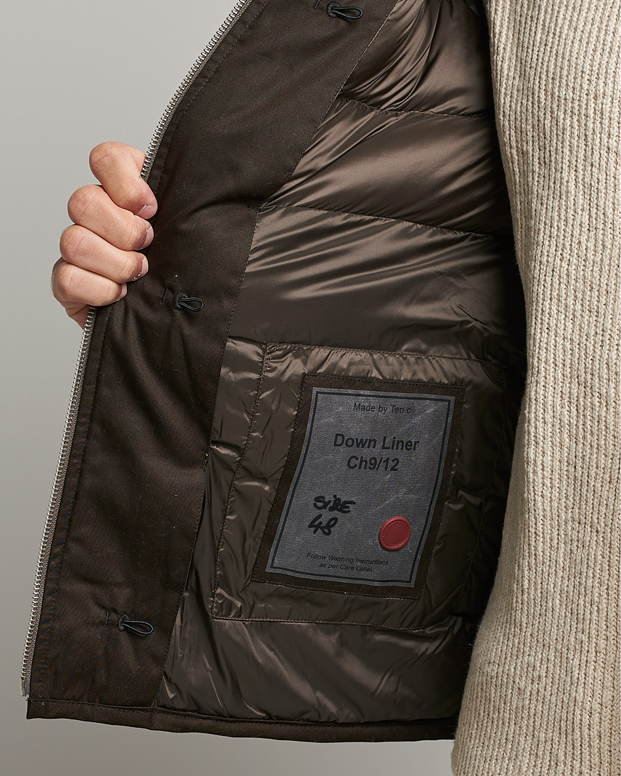 Herren | Jacken | Ten c | Hooded Down Liner Brown