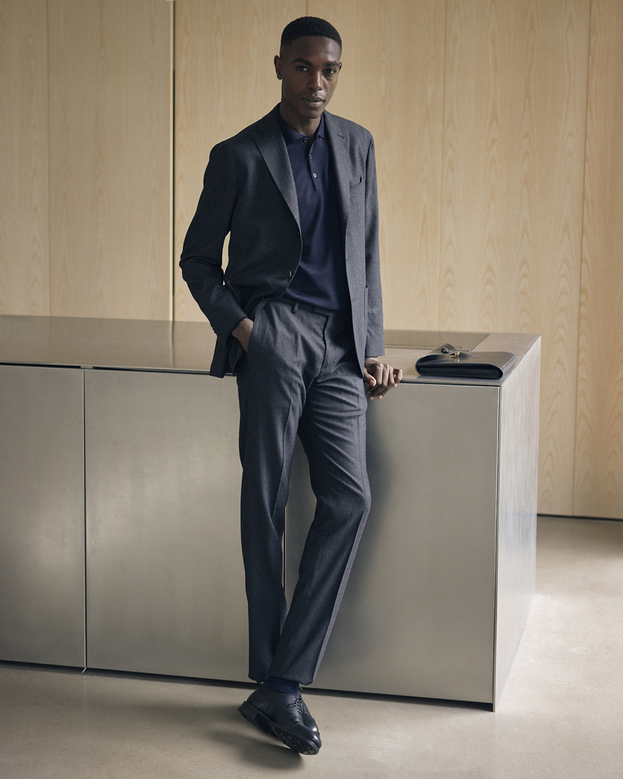 Herren | Anzüge | Boglioli | K Jacket Light Flannel Suit Dark Grey