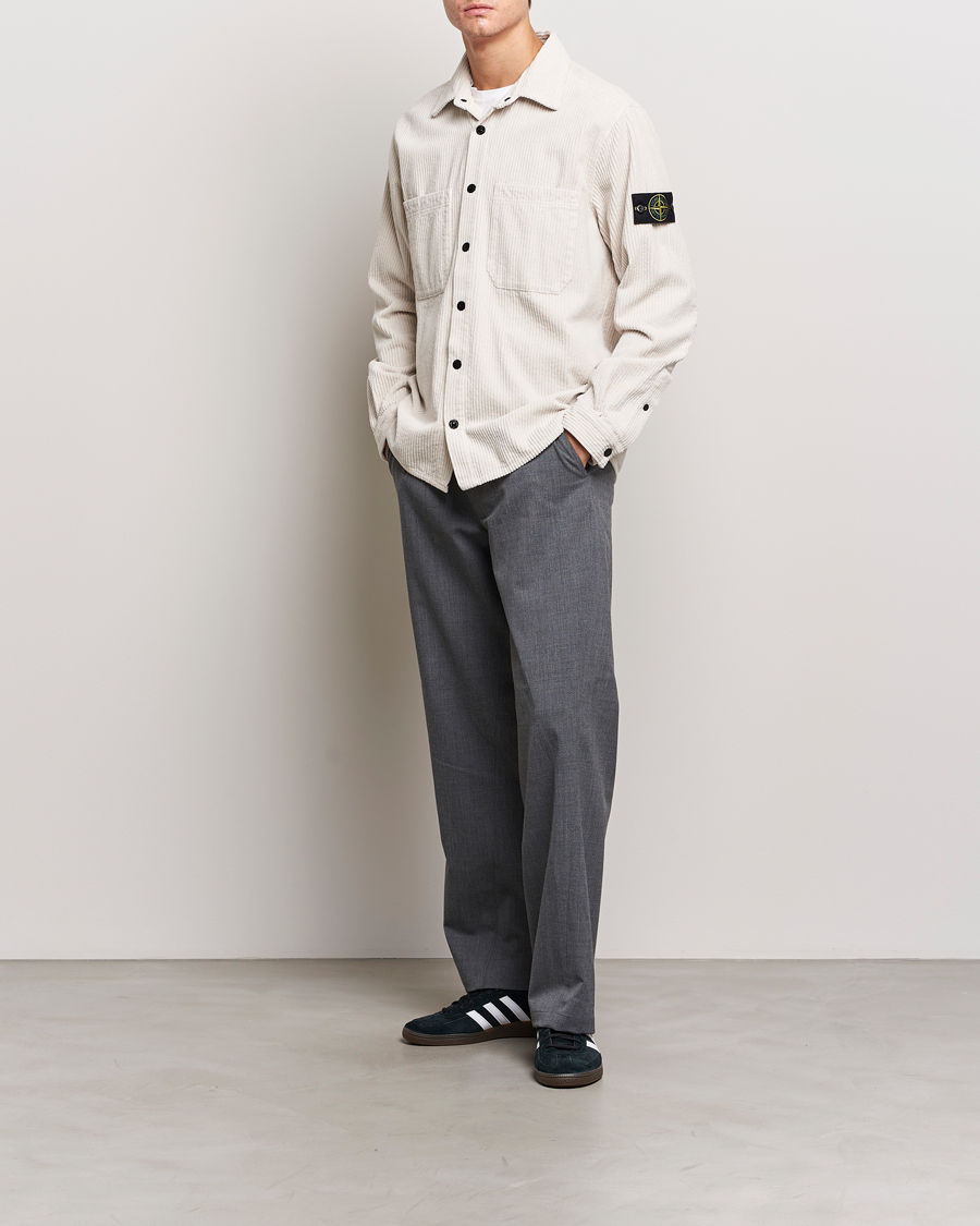 Herren | Hemden | Stone Island | Garment Dyed Corduroy Overshirt Plaster