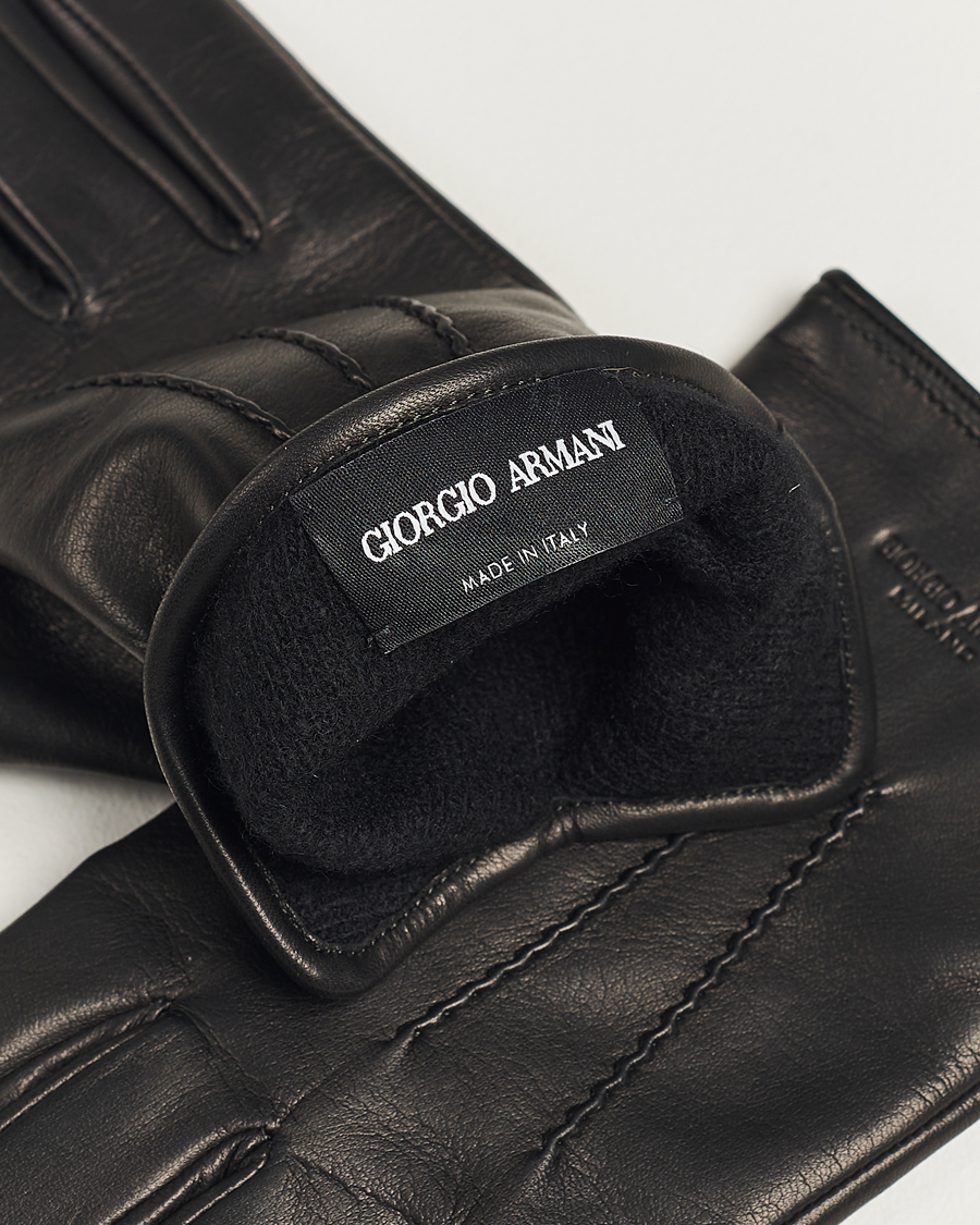 Herren | Giorgio Armani | Giorgio Armani | Lamb Leather Gloves Black