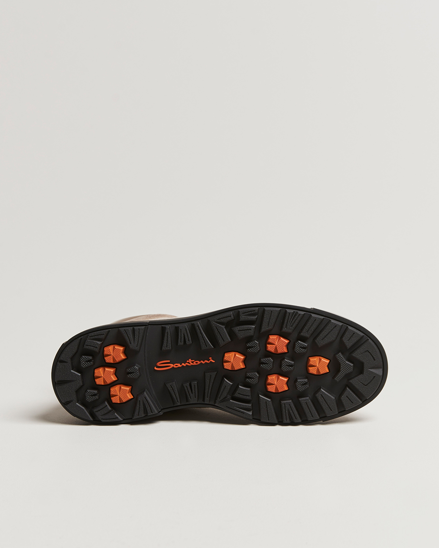 Herren | Santoni St Moritz Winter Boots Beige Suede | Santoni | St Moritz Winter Boots Beige Suede