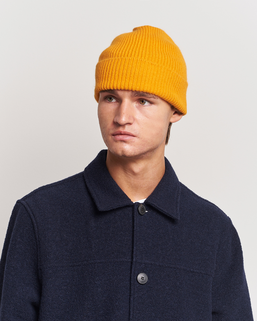 Herren |  | Le Bonnet | Lambswool/Caregora Beanie Orange Peel