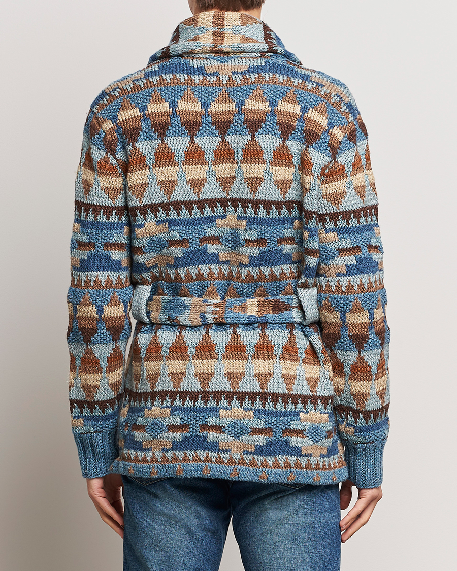 Herren | Pullover | RRL | Ranch Shawl Collar Cardigan Brown/Blue