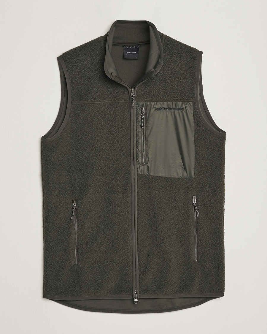 Herren | Westen | Peak Performance | Pile Vest Olive Extreme