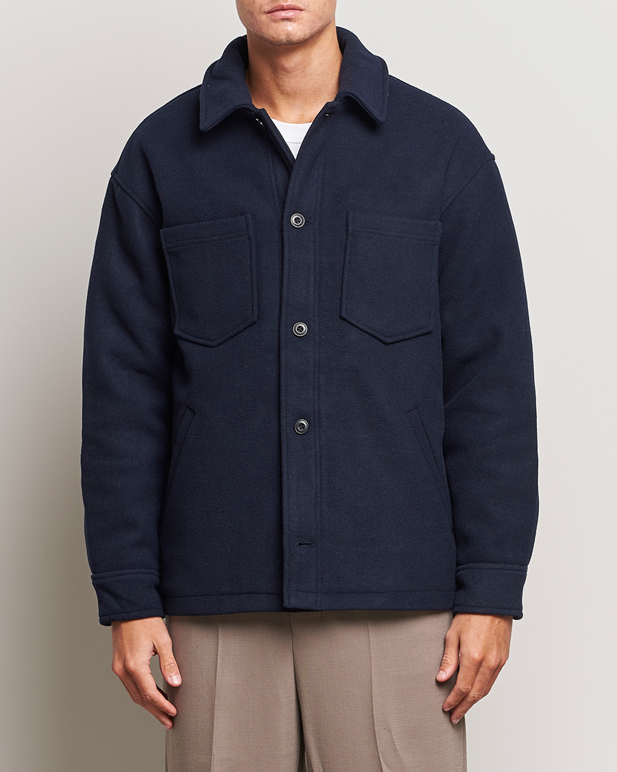 Herren | Minimalistische Jacken | Samsøe Samsøe | Pally Padded Shirt Jacket Salute Navy