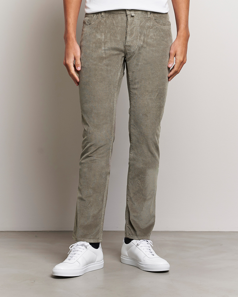 Herren |  | Jacob Cohën | Bard 5-Pocket Medium Corduroy Trousers Taupe