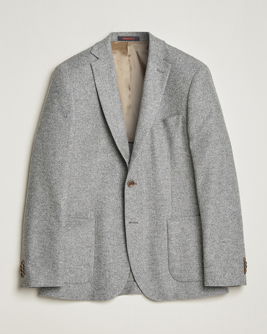 Herren | Sakkos | Morris | Archie Herringbone Blazer Grey