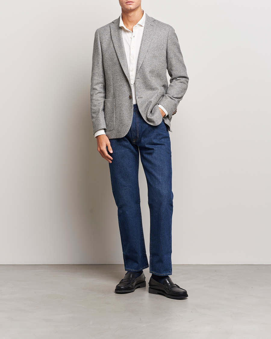 Herren | Sakkos | Morris | Archie Herringbone Blazer Grey
