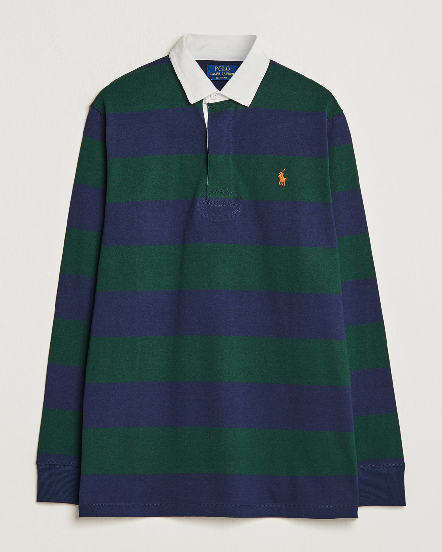 Herren | Pullover | Polo Ralph Lauren | Jersey Striped Rugger Navy/Green