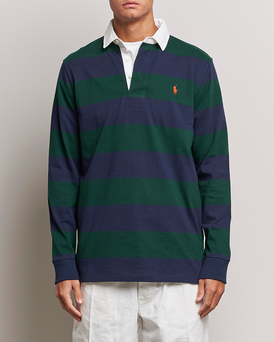Herren | Pullover | Polo Ralph Lauren | Jersey Striped Rugger Navy/Green