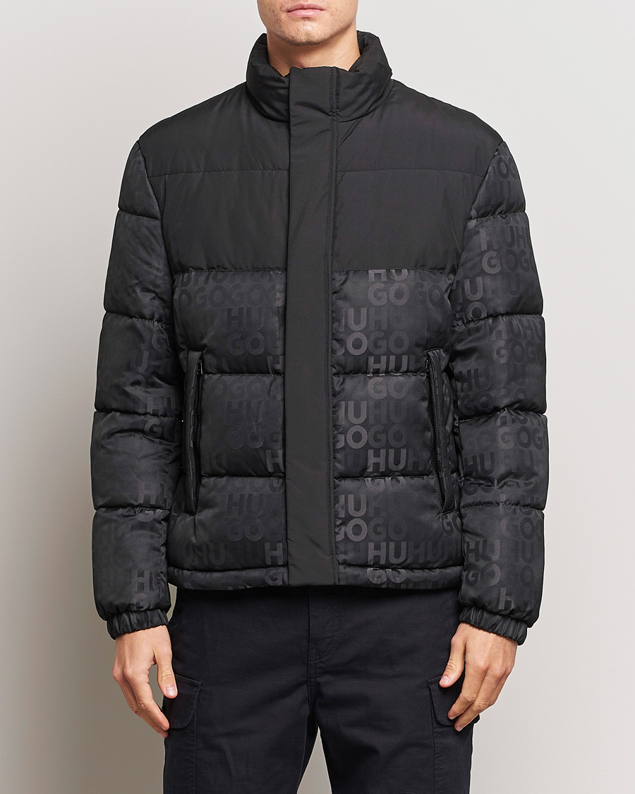 Herren | Jacken | HUGO | Balto Monogram Down Jacket Black