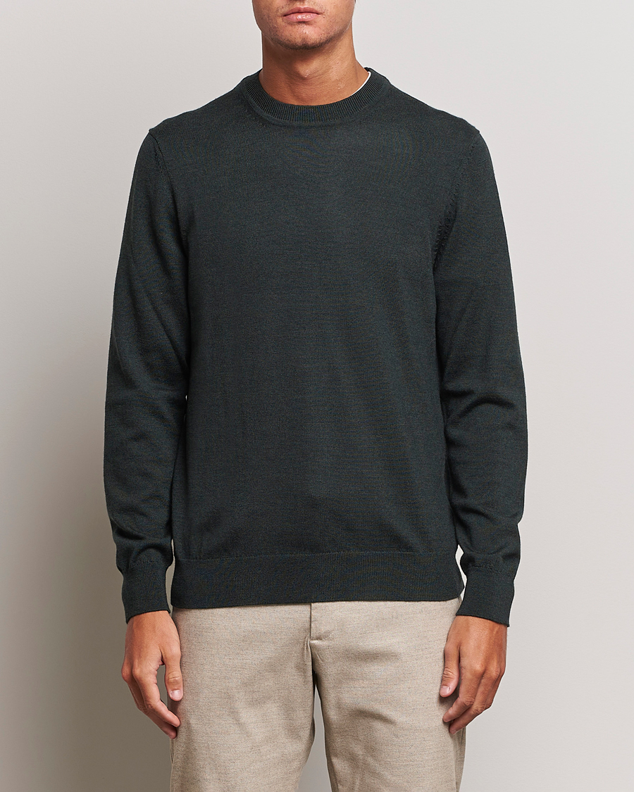 Herren |  | NN07 | Ted Merino Crew Neck Pullover Dark Army