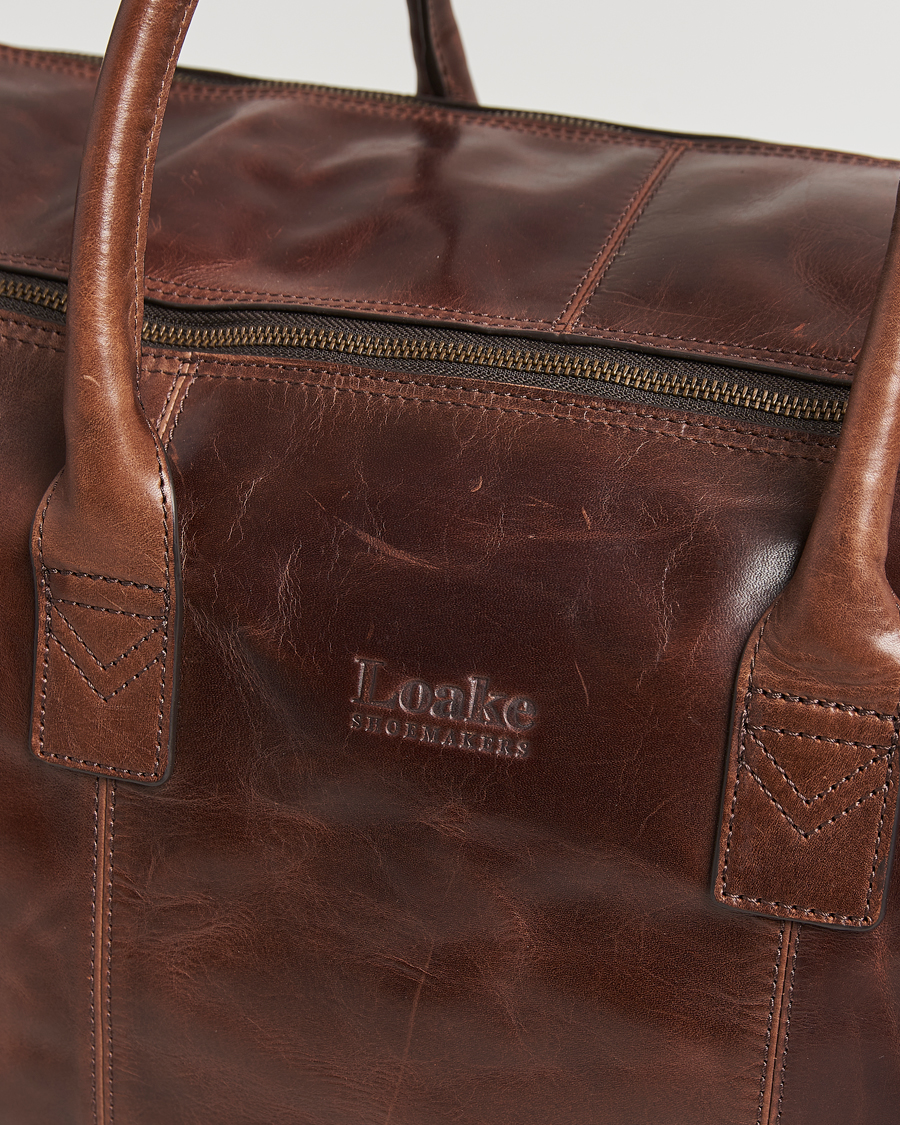 Herren | Loake 1880 Devon Leather Travel Bag Dark Brown | Loake 1880 | Devon Leather Travel Bag Dark Brown