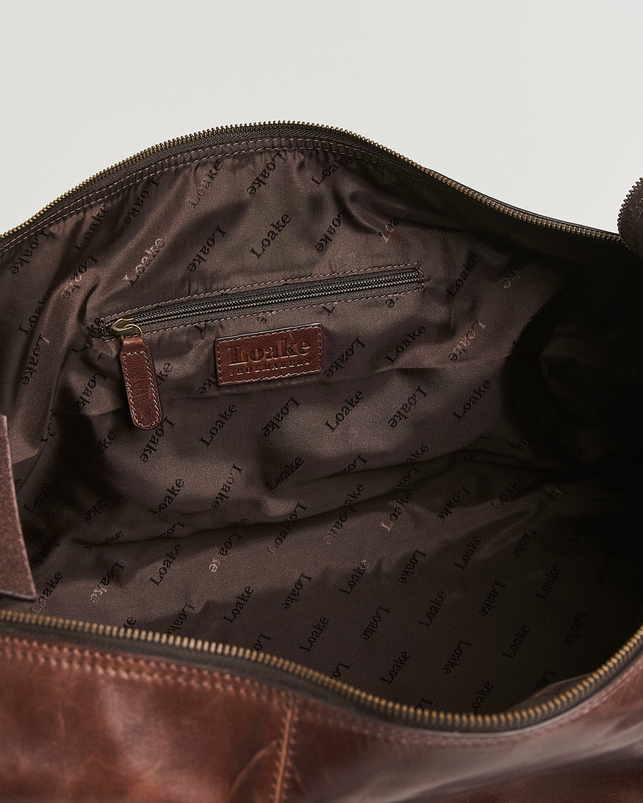 Herren | Loake 1880 Devon Leather Travel Bag Dark Brown | Loake 1880 | Devon Leather Travel Bag Dark Brown