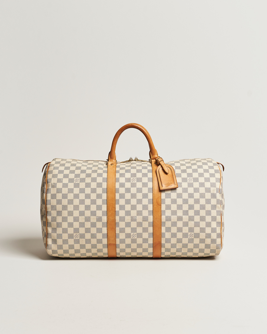 Herren | Louis Vuitton Pre-Owned Keepall 50 Bag Damier Azur | Louis Vuitton Pre-Owned | Keepall 50 Bag Damier Azur