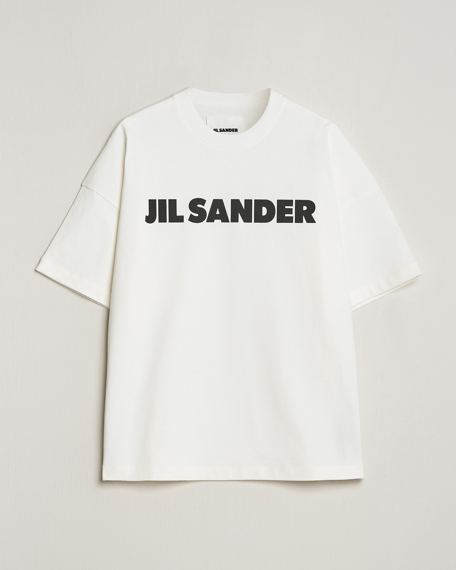 Jil Sander Round Collar Logo T-Shirt White bei Care of Carl