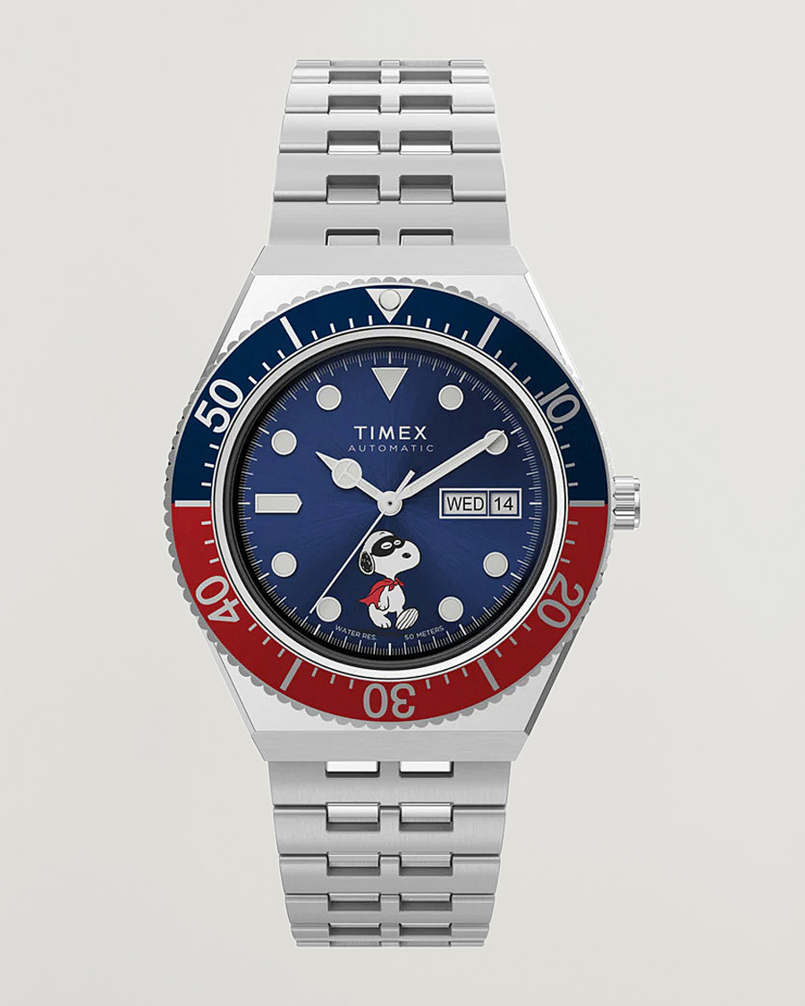 Timex M79 X Peanuts Masked Marvel Automatic 40mm Blue Dial