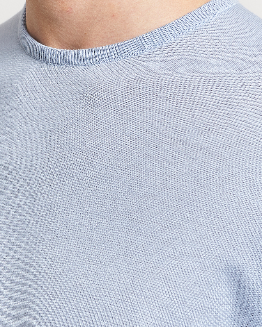 Herren | Pullover | John Smedley | Hatfield Sea Island Crew Neck Mirage Blue