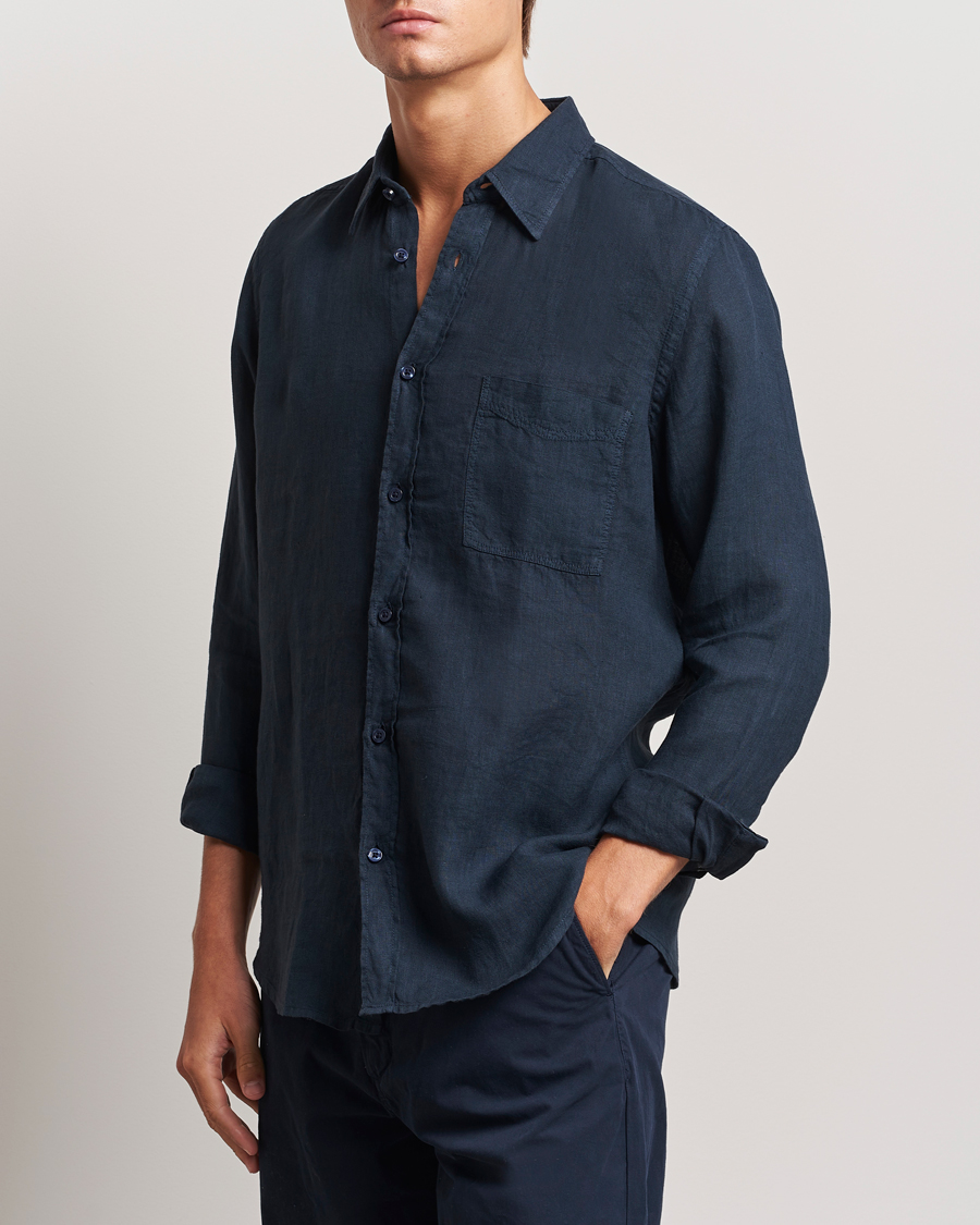 Herren |  | BOSS ORANGE | Relegant Linen Shirt Dark Blue