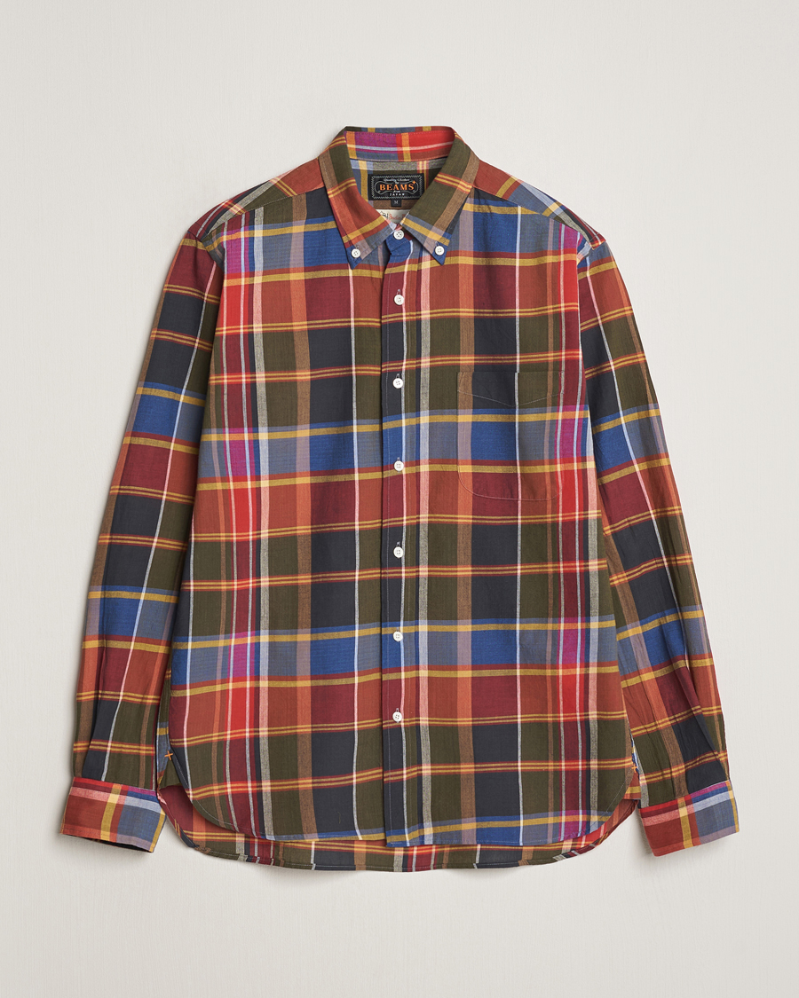 Herren | Hemden | BEAMS PLUS | Button Down Madras Shirt Red Check