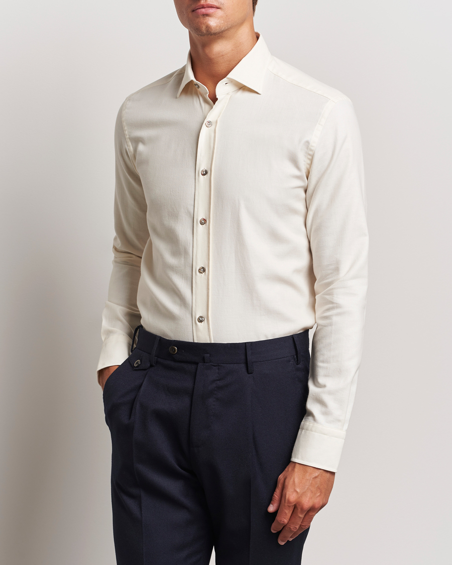 Herren |  | Grigio | Cotton Twill Shirt Off White