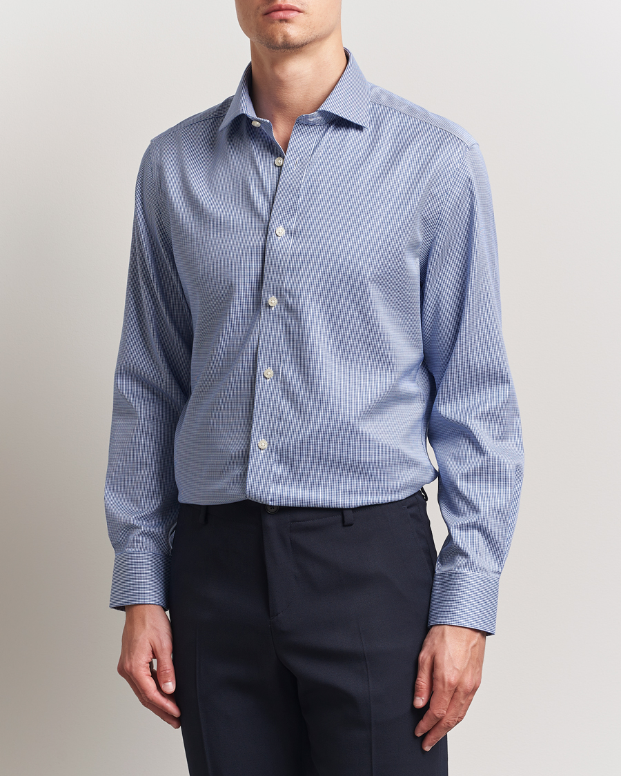 Herren | Hemden | Charles Tyrwhitt | Slim Fit Non Iron Puppytooth Shirt Royal Blue