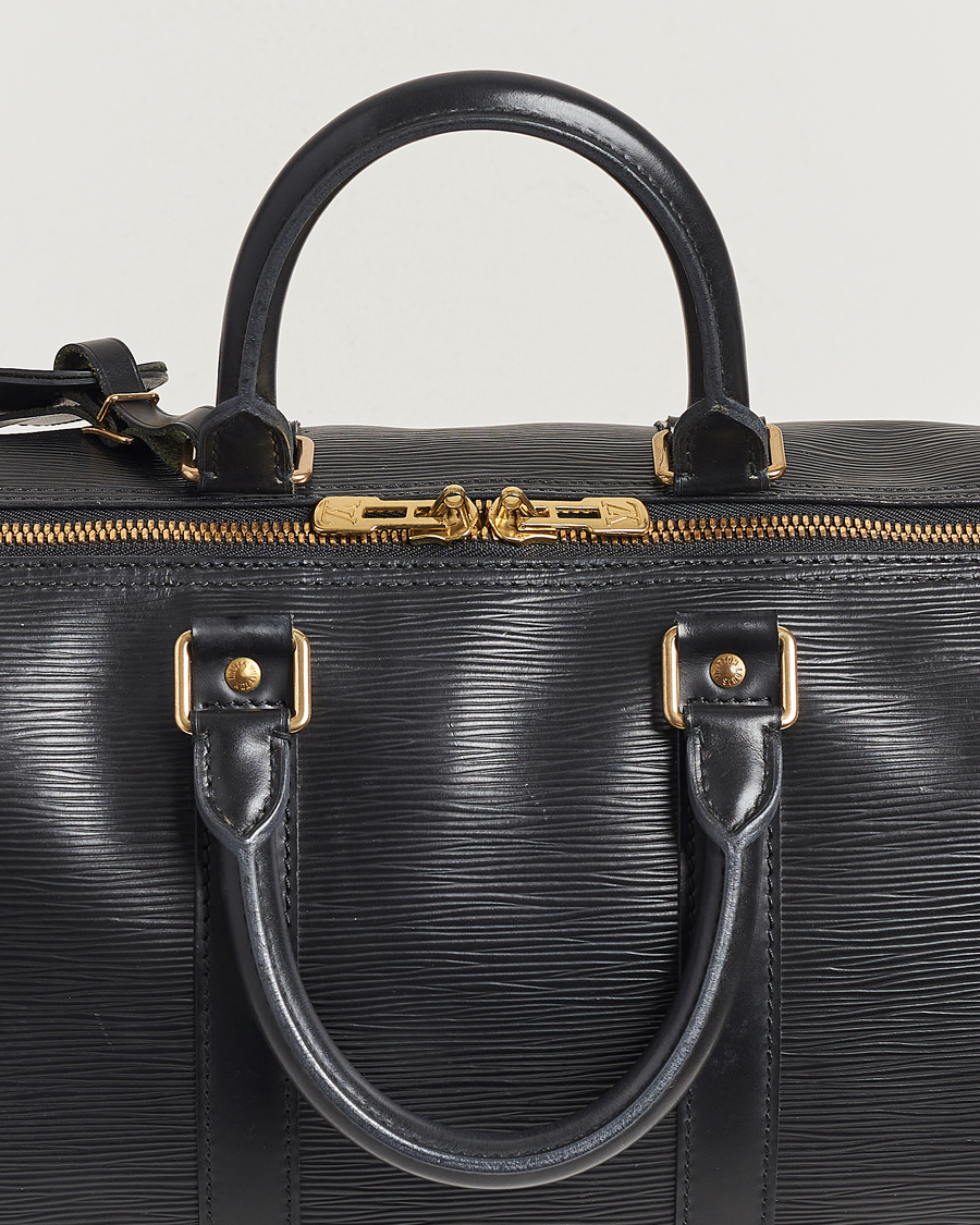 Herren | Louis Vuitton Pre-Owned Keepall 50 Epi Leather Travel Bag Black | Louis Vuitton Pre-Owned | Keepall 50 Epi Leather Travel Bag Black