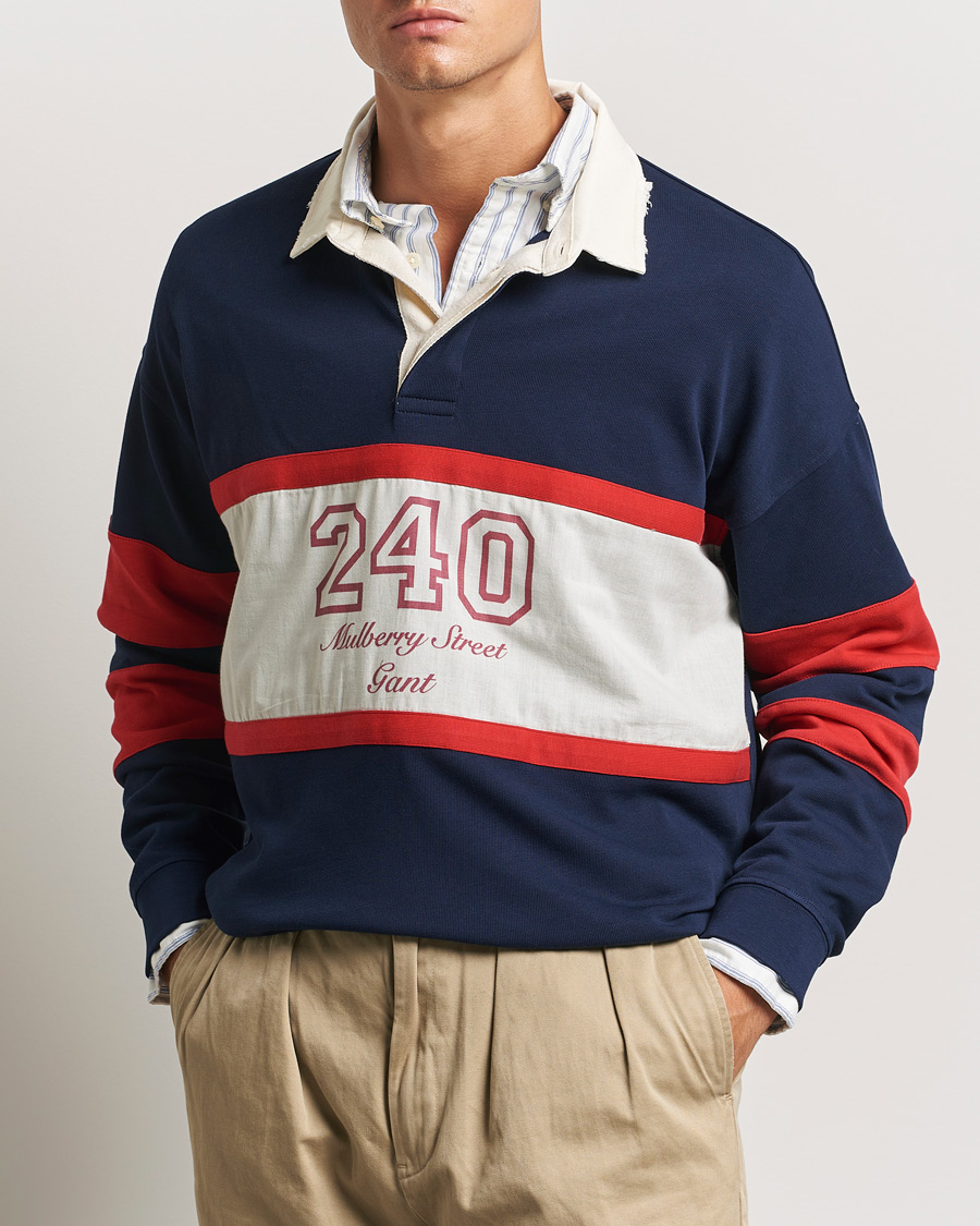 Herren | Pullover | GANT 240 Mulberry Street | Vintage Washed Heavy Rugger Classic Blue