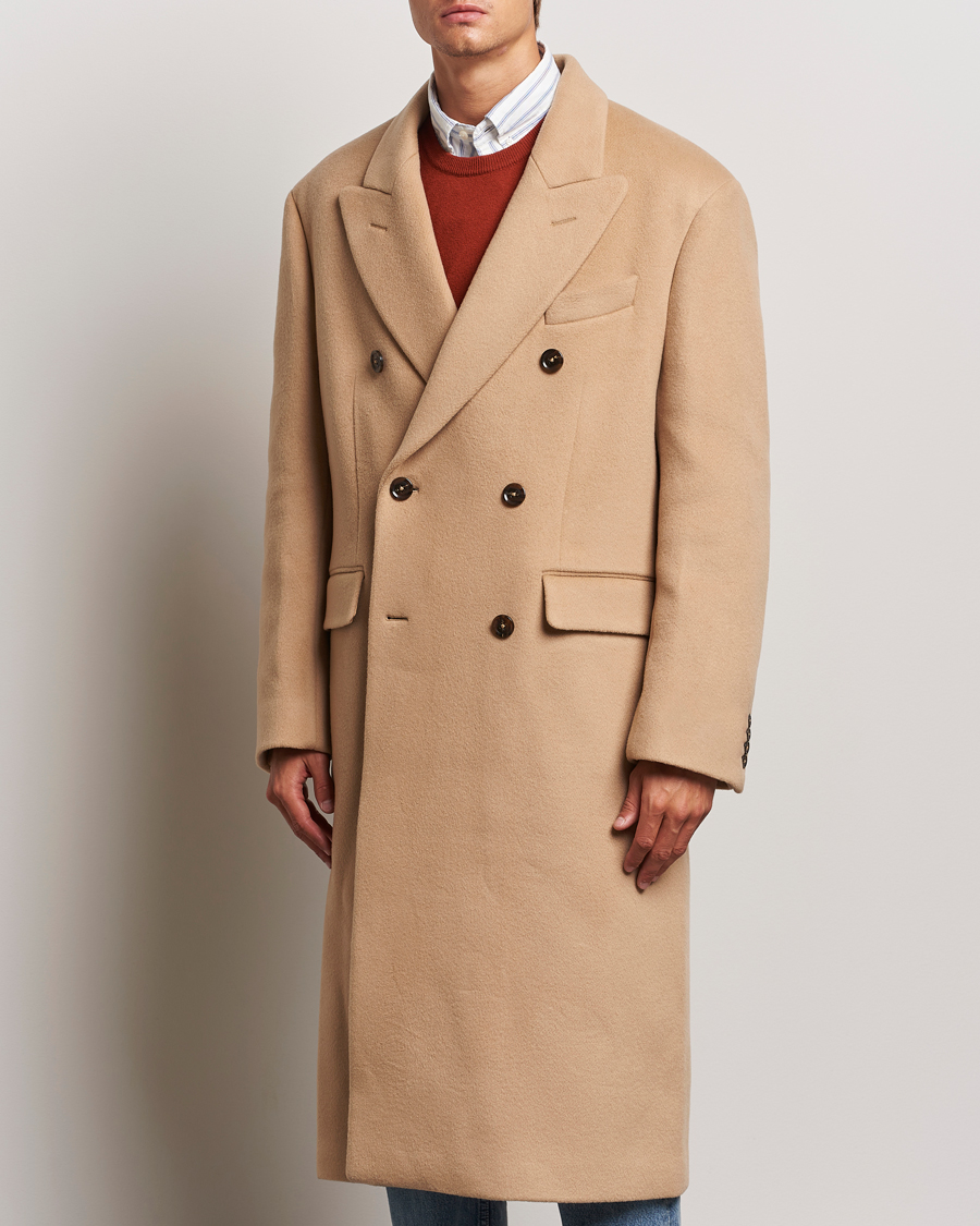 Herren | GANT 240 Mulberry Street | GANT 240 Mulberry Street | Double Breasted Wool Coat Mustard Beige