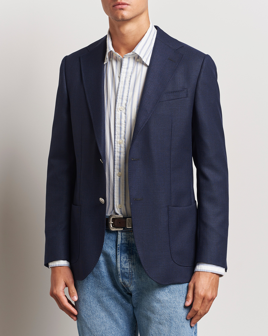 Herren |  | Morris Heritage | Wool Hopsack Club Blazer Navy