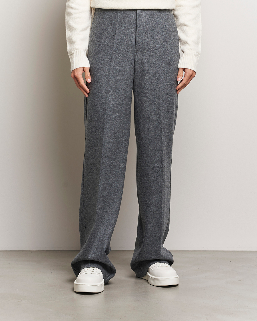 Herren |  | Jil Sander | Wool Flannel Pants Grey Melange