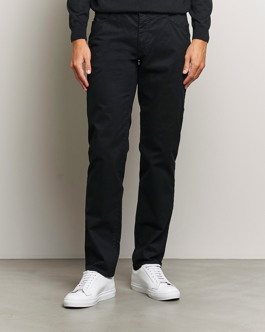 Herren | 5-Pocket-Hosen | Brax | Cadiz Cotton Satin 5-Pocket Pants Perma Black