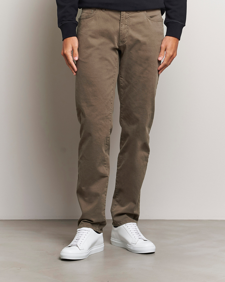 Herren | 5-Pocket-Hosen | Brax | Cadiz Cotton Satin 5-Pocket Pants Khaki