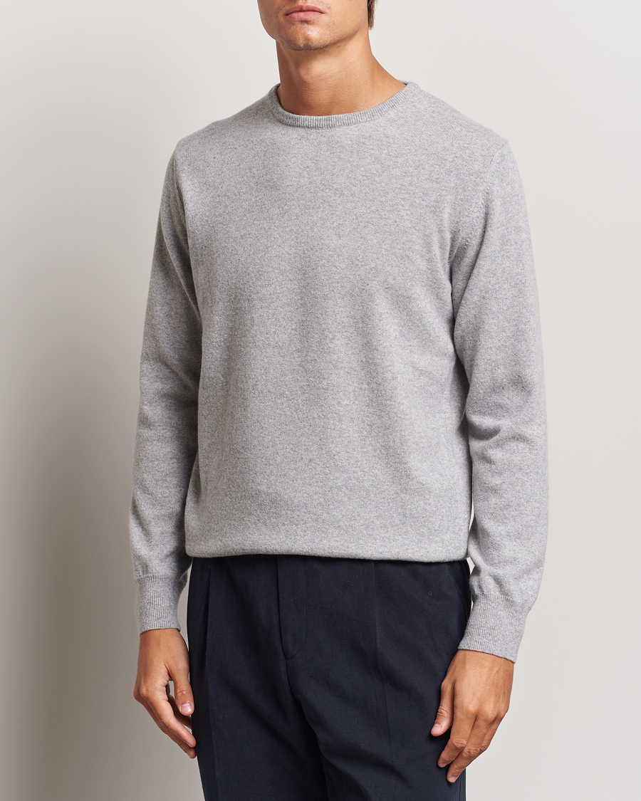 Herren |  | Morgano | Wool/Cashmere Crewneck Mid Grey