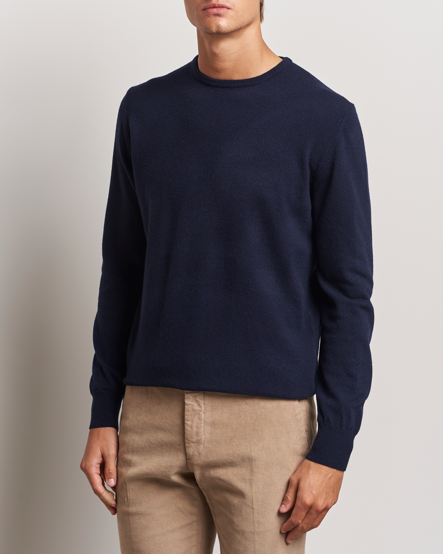 Herren | Rundausschnitt | Morgano | Wool/Cashmere Crewneck Navy